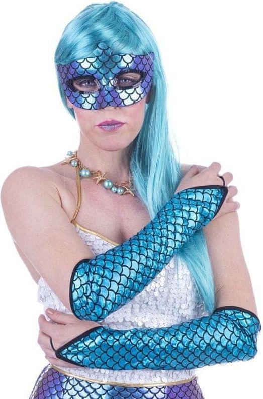 funny fashion Sada Mořská panna maska, náhrdelník a rukávy - obrázek 1