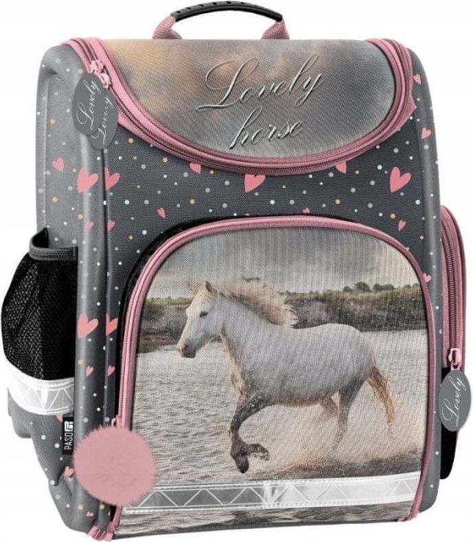 Paso Luxusní školní batoh aktovka i pro prvňáčky Kůň růžový - obrázek 1