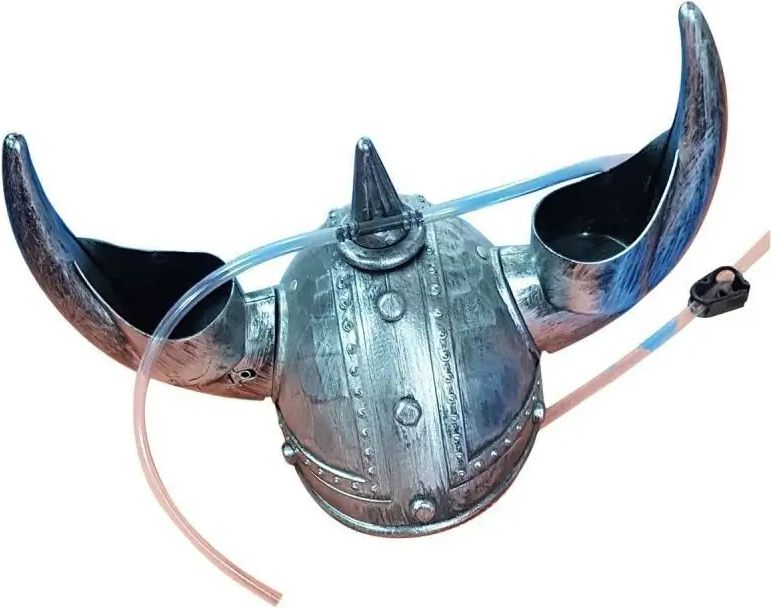 funny fashion Vikingská helma s držáky na plechovky - obrázek 1