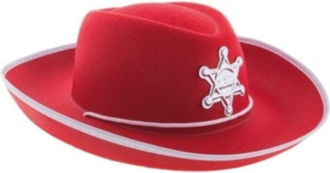funny fashion Kovbojský klobouk dětský červený - obrázek 1