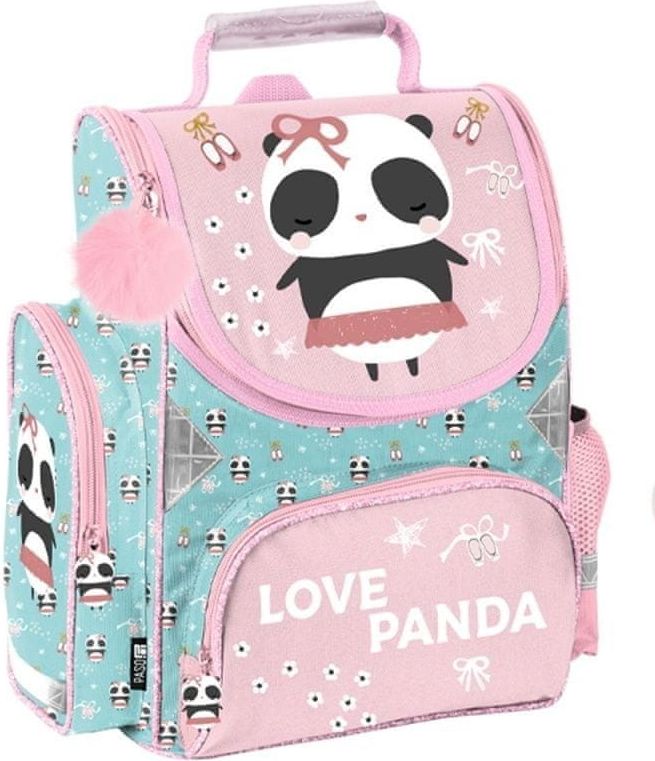 Paso Školní batoh aktovka Panda růžová - obrázek 1