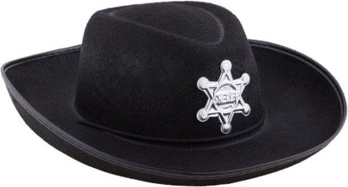 funny fashion Kovbojský klobouk dětský černý - obrázek 1