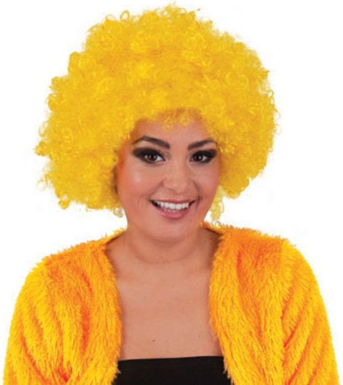funny fashion Paruka afro žlutá - obrázek 1