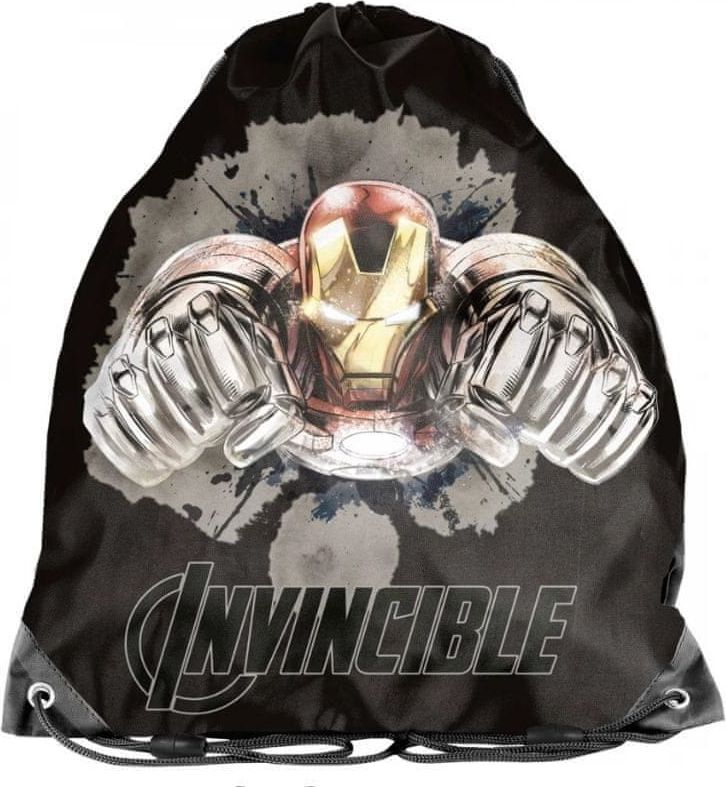 Paso Školní pytel vak sáček Avengers IronMan černý - obrázek 1