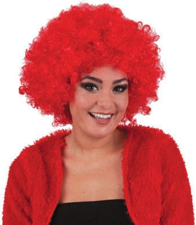 funny fashion Paruka afro červená - obrázek 1