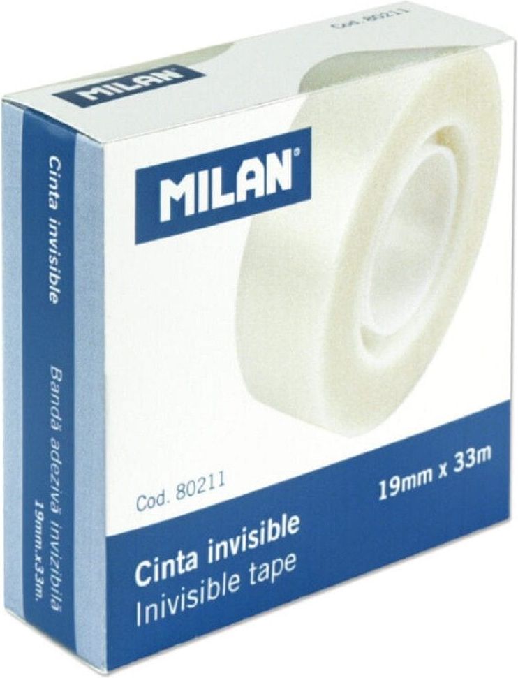 MILAN Lepící páska 19mmx33m invisible MILAN - bankovní - 3 balení - obrázek 1