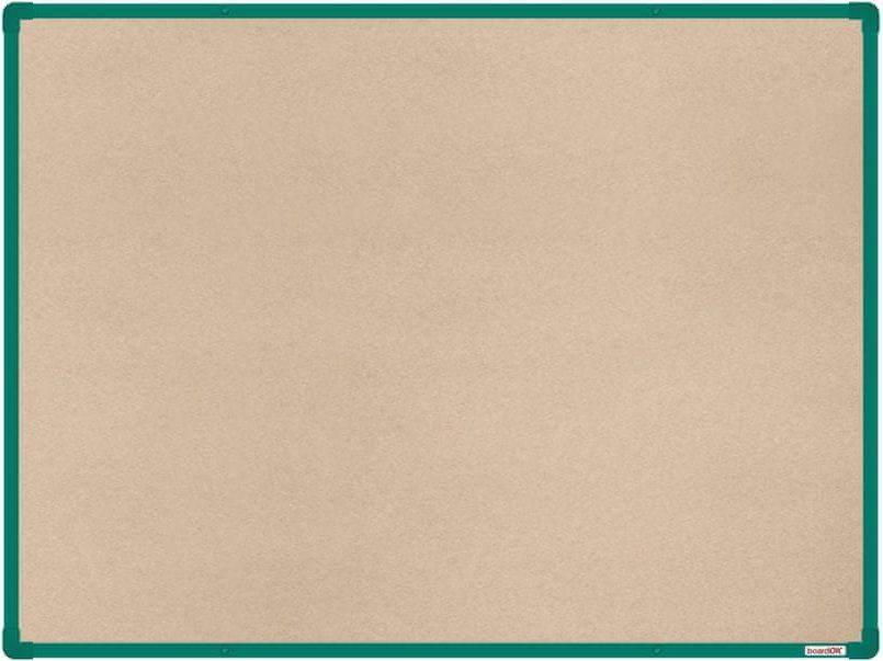 VMS VISION Textilní nástěnka boardOK se zeleným rámem 1200 x 900 - obrázek 1
