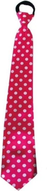funny fashion Kravata s puntíky - růžová - obrázek 1