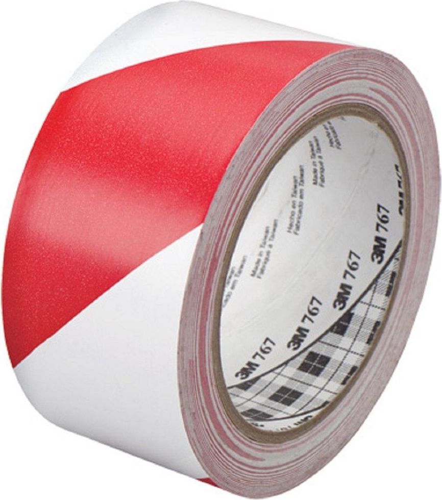 Obreta Výstražná páska PP 80x200 červeno-bílá nelepící - obrázek 1