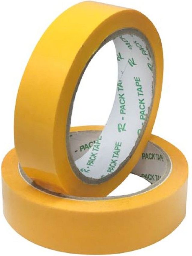 Reas-Pack Lepící páska PP 25x66 žlutá - 4 balení - obrázek 1