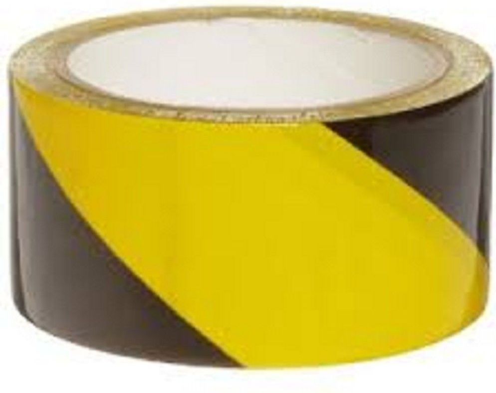 Obreta Výstražná páska PP 50x66 černo-žlutá lepící - 2 balení - obrázek 1