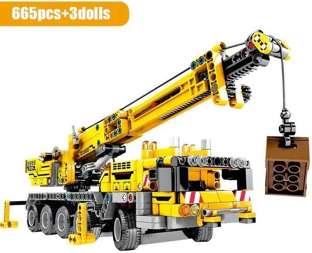 SEMBO Pojízdný jeřáb stavebnice 665 dílků (alternativa LEGO Technics) - obrázek 1