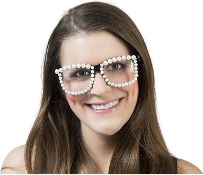 funny fashion Brýle perly - obrázek 1