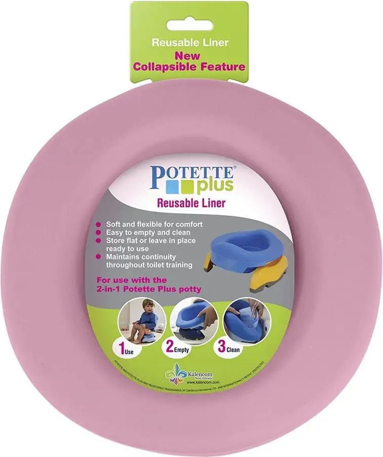 Potette Plus 2v1 - skládací gumová vložka - růžová - obrázek 1