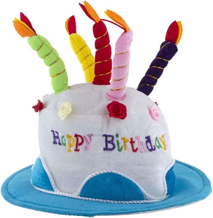 funny fashion Narozeninový klobouk dort - modrý - obrázek 1
