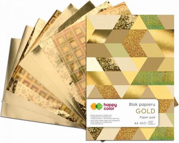 Blok se zlatými papíry 150-230 g - obrázek 1