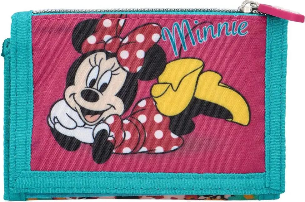 SETINO Dětská hravá látková peněženka, Minnie růžová/zelená - obrázek 1