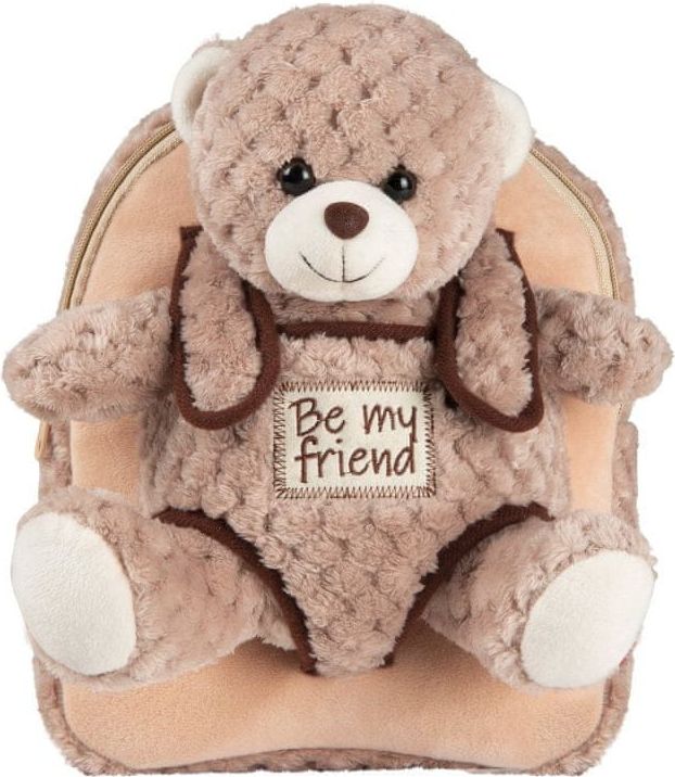 Perletti BE MY FRIEND, Dětský plyšový batoh s odnímatelnou hračkou MEDVÍDEK, 13038 - obrázek 1
