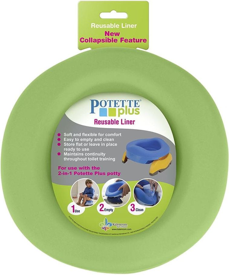 Potette Plus 2v1 - skládací gumová vložka - zelená - obrázek 1