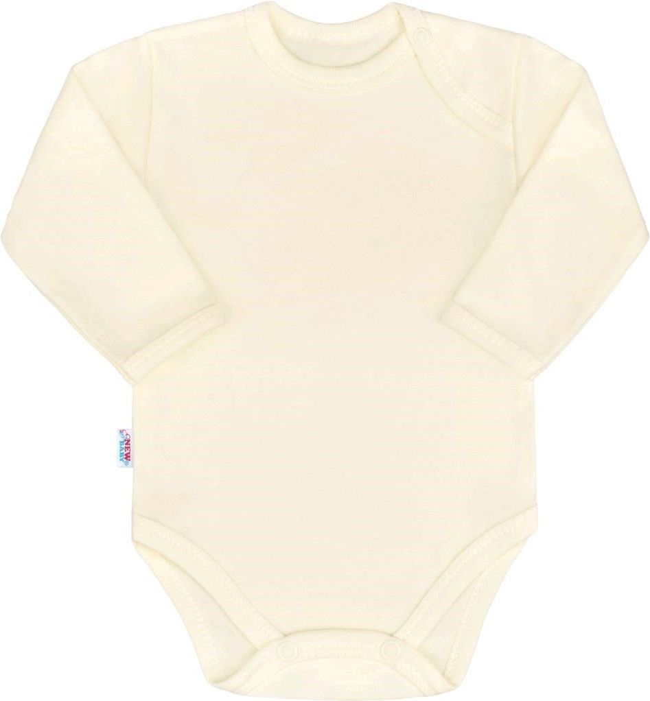 Kojenecké body s dlouhým rukávem New Baby Pastel šedé&nbsp;-&nbsp;68 (4-6m)