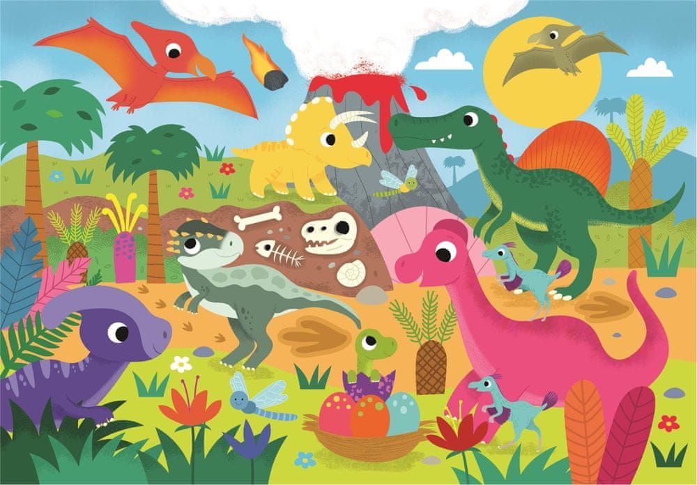 Clementoni Puzzle Šťastní dinosauři 30 dílků - obrázek 1