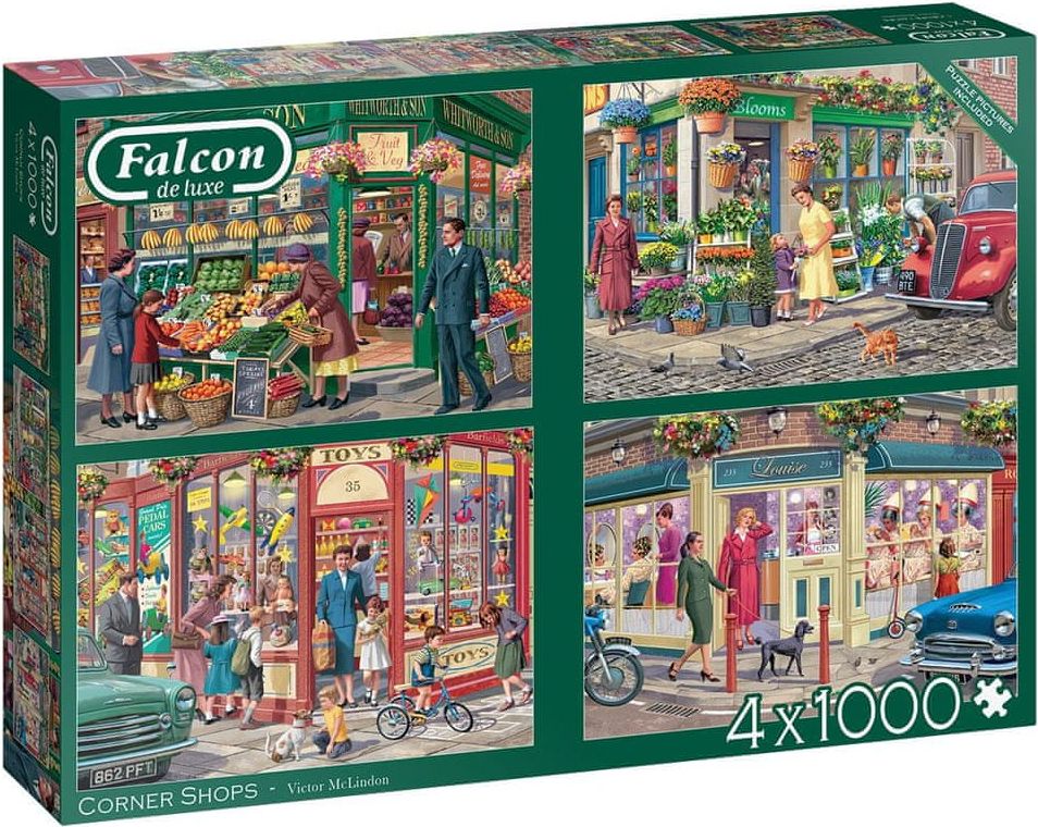 Falcon Puzzle Obchody na nárožích 4x1000 dílků - obrázek 1