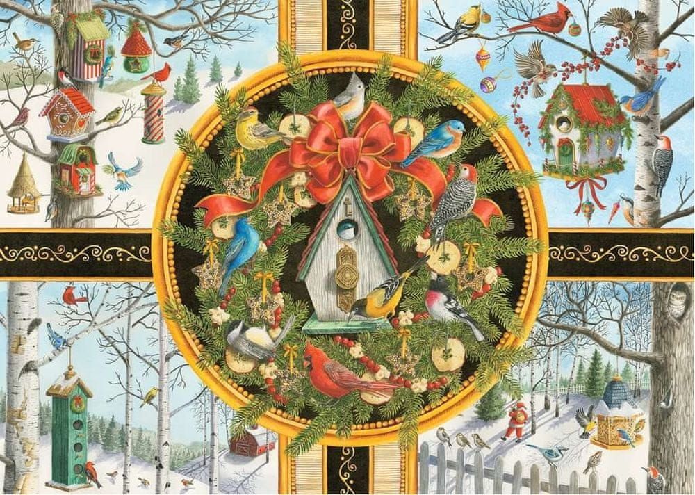 Ravensburger Puzzle Vánoční zpěvné ptactvo XXL 500 dílků - obrázek 1