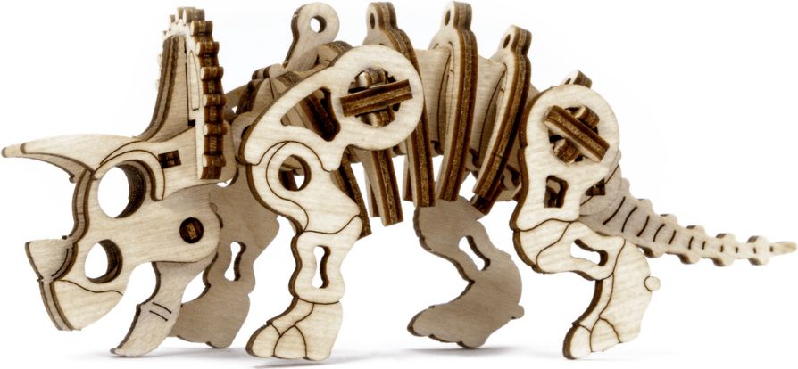 Wooden city 3D puzzle Triceratops 40 dílů - obrázek 1