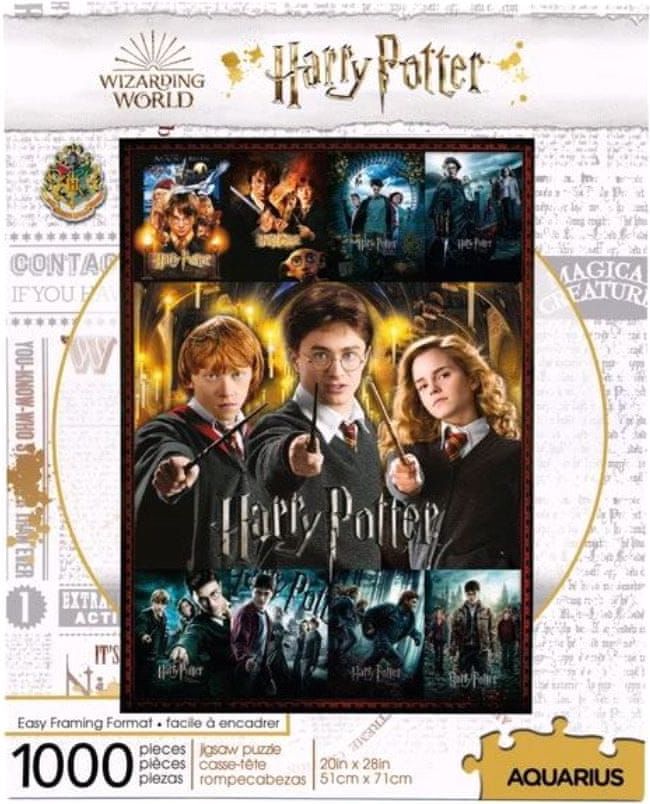 CurePink Puzzle Harry Potter: Filmová kolekce 1000 kusů (71 x 51 cm) - obrázek 1