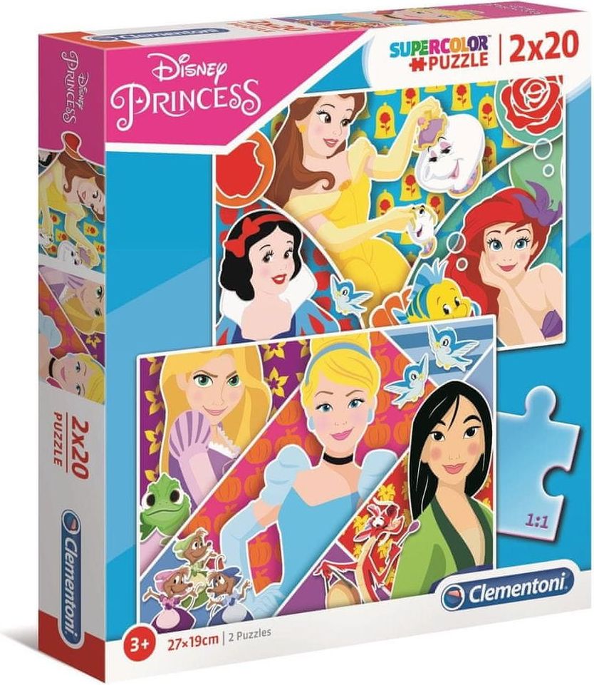 Clementoni Puzzle Disney Princezny 2x20 dílků - obrázek 1