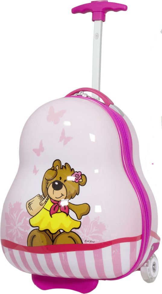 MONOPOL Dětský kufr Teddy Pink S - obrázek 1