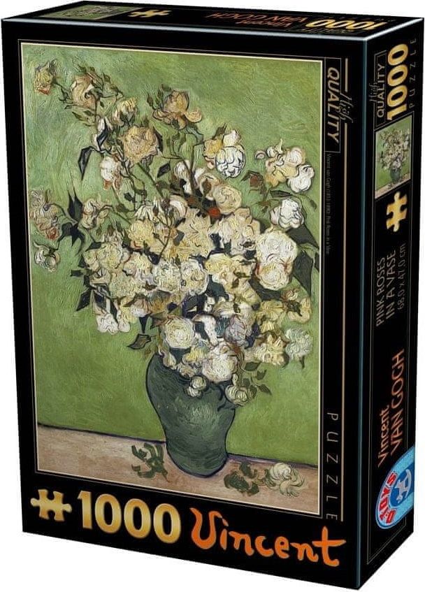 D-Toys Puzzle Růže ve váze 1000 dílků - obrázek 1