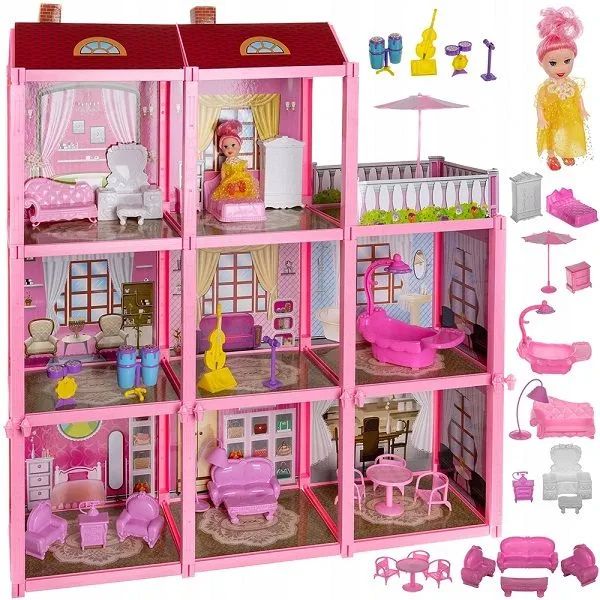iMex Toys Plastový domeček pro panenky s panenkou a příslušenstvím 11410 - obrázek 1