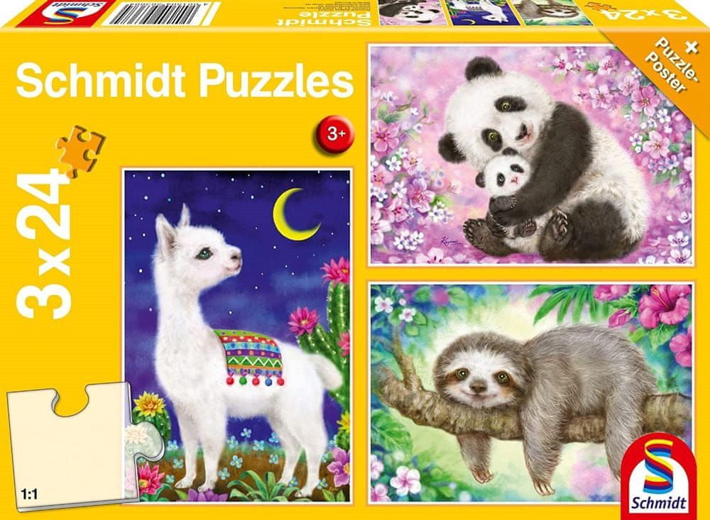 Schmidt Puzzle Zvířátka 3x24 dílků - obrázek 1