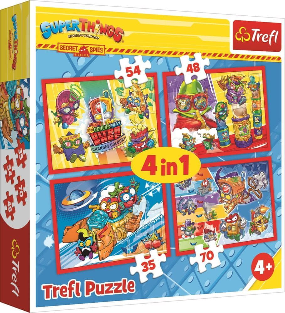 Trefl Puzzle Super Things: Tajní špióni 4v1 (35,48,54,70 dílků) - obrázek 1
