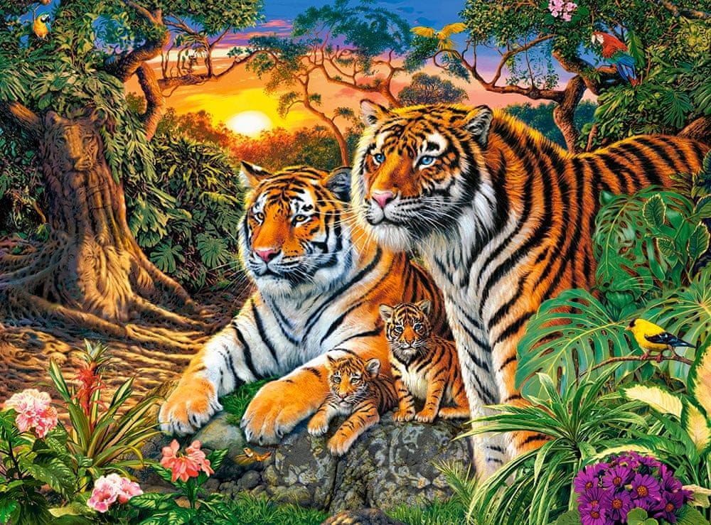 Castorland Puzzle Tygří rodina 2000 dílků - obrázek 1