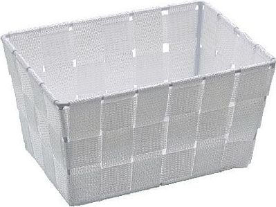 Wenko ADRIA - Koupelnový košík dlouhý 19x14x9 cm organizér, bílá - obrázek 1