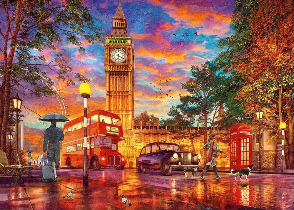 Ravensburger Puzzle Západ slunce na Parlamentním náměstím, Londýn 1000 dílků - obrázek 1