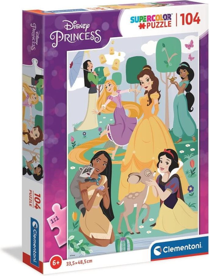 Clementoni Puzzle Disney princezny 104 dílků - obrázek 1