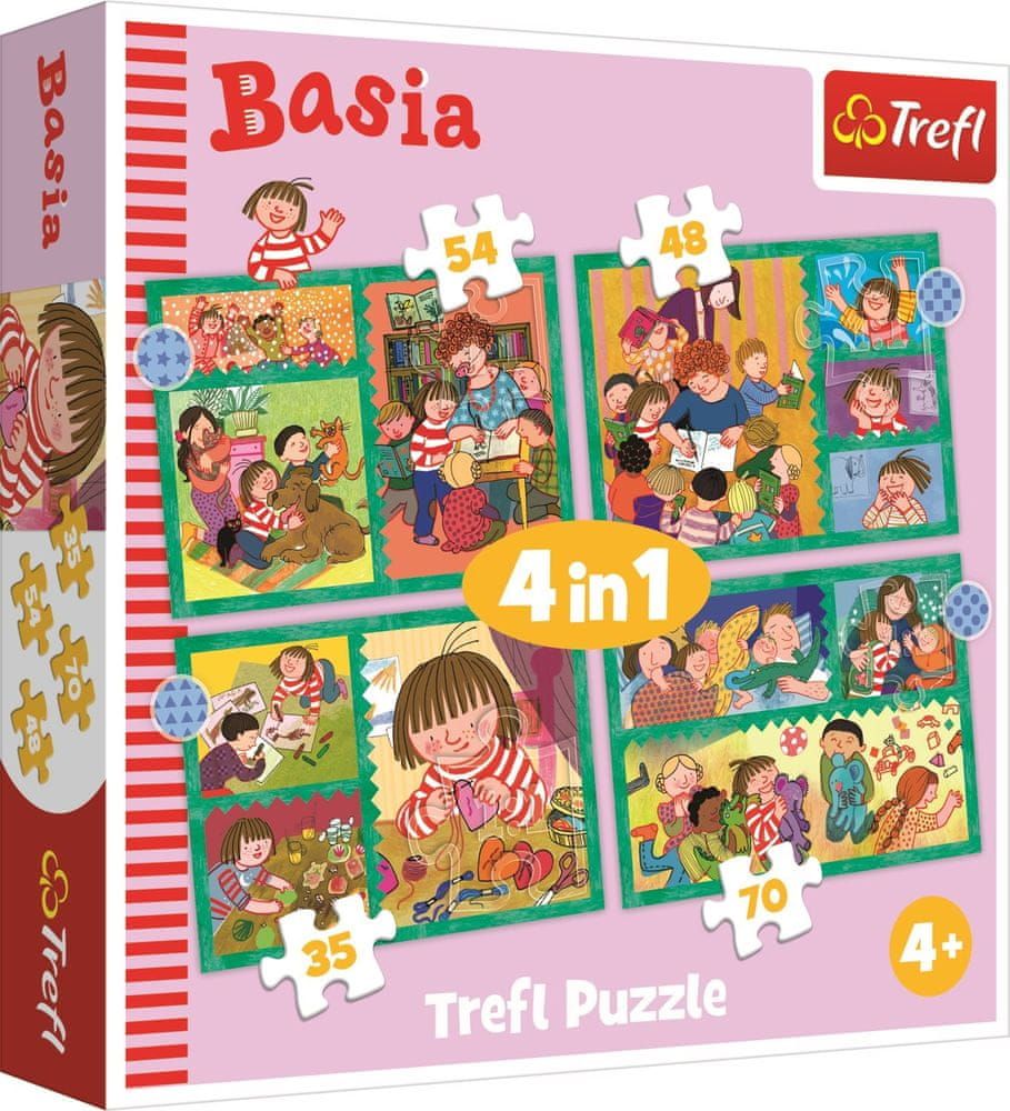 Trefl Puzzle Basia 4v1 (35,48,54,70 dílků) - obrázek 1