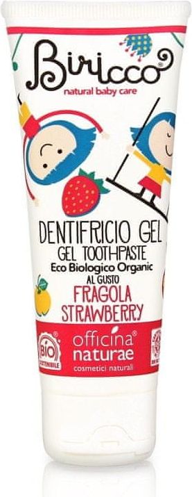 Officina Naturae Biricco Přírodní zubní pasta pro děti jahoda 75 ml - obrázek 1