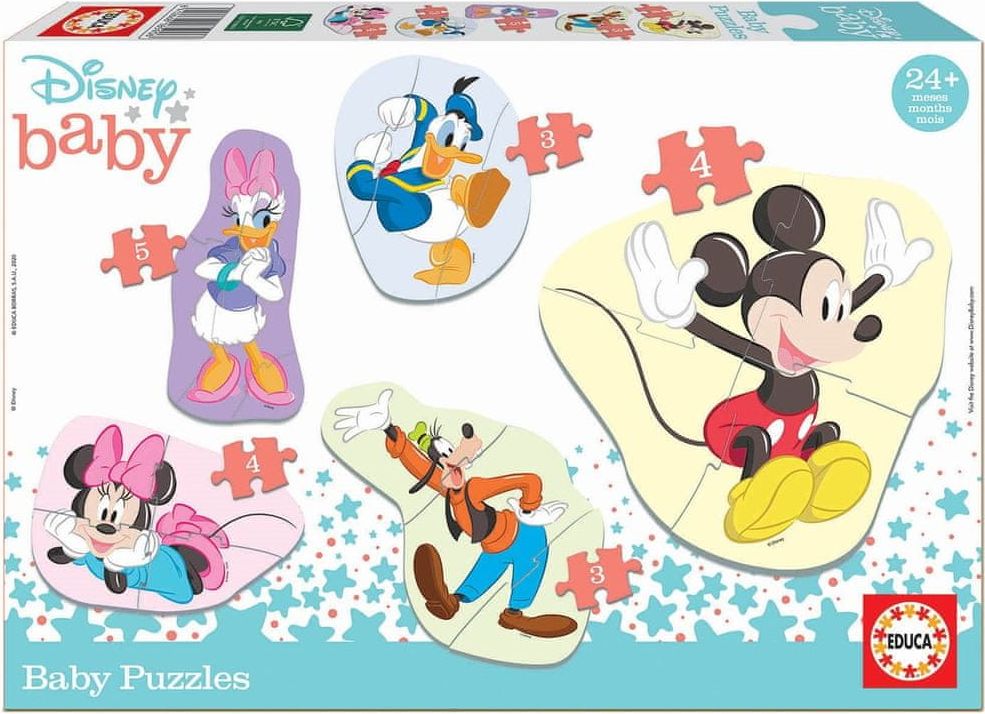 Educa Baby puzzle Mickey a přátelé 5v1 (3-5 dílků) - obrázek 1