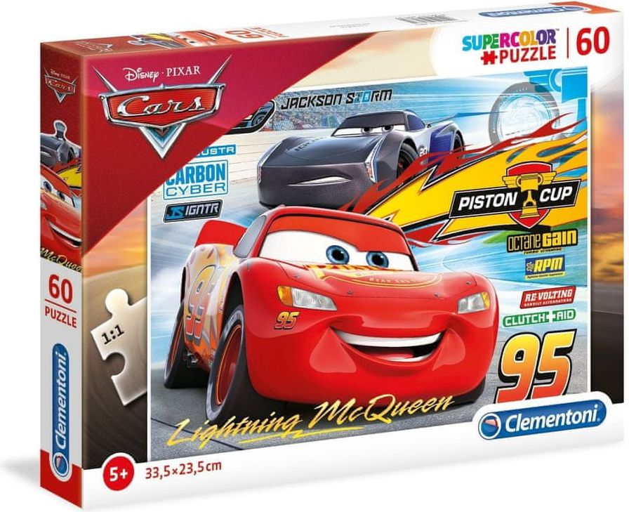 Clementoni Puzzle Cars 3: Piston Cup 60 dílků - obrázek 1
