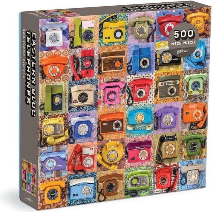 Galison Čtvercové puzzle Telefony východního bloku 500 dílků - obrázek 1