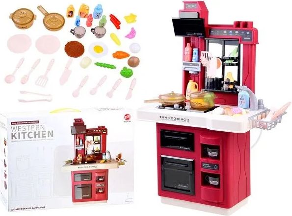 iMex Toys dětská kuchyňka 3877 červená - obrázek 1