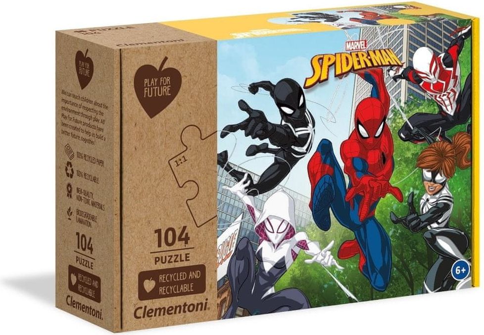 Clementoni Play For Future Puzzle Spiderman 104 dílků - obrázek 1