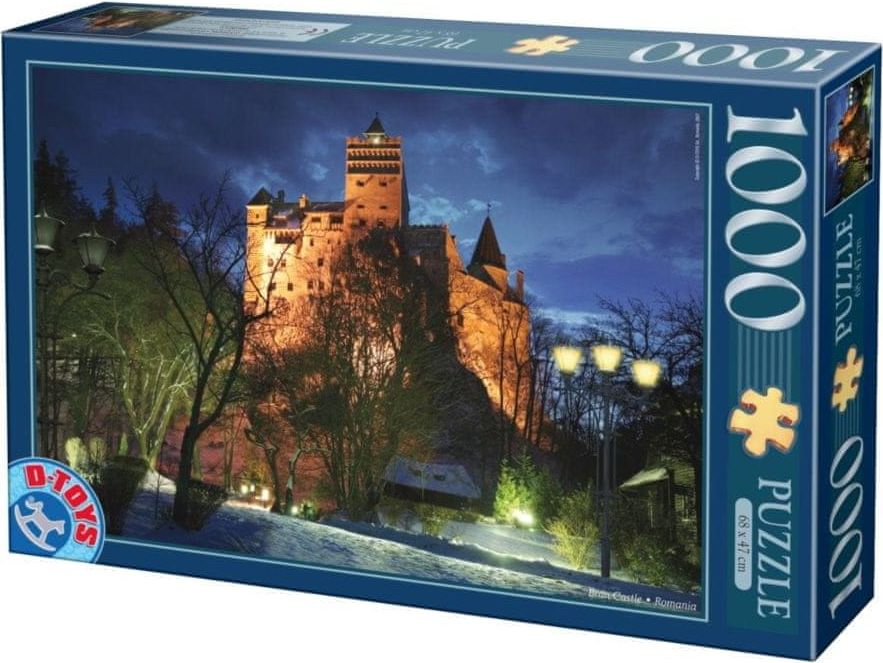 D-Toys Puzzle Hrad Bran v noci, Rumusko 1000 dílků - obrázek 1
