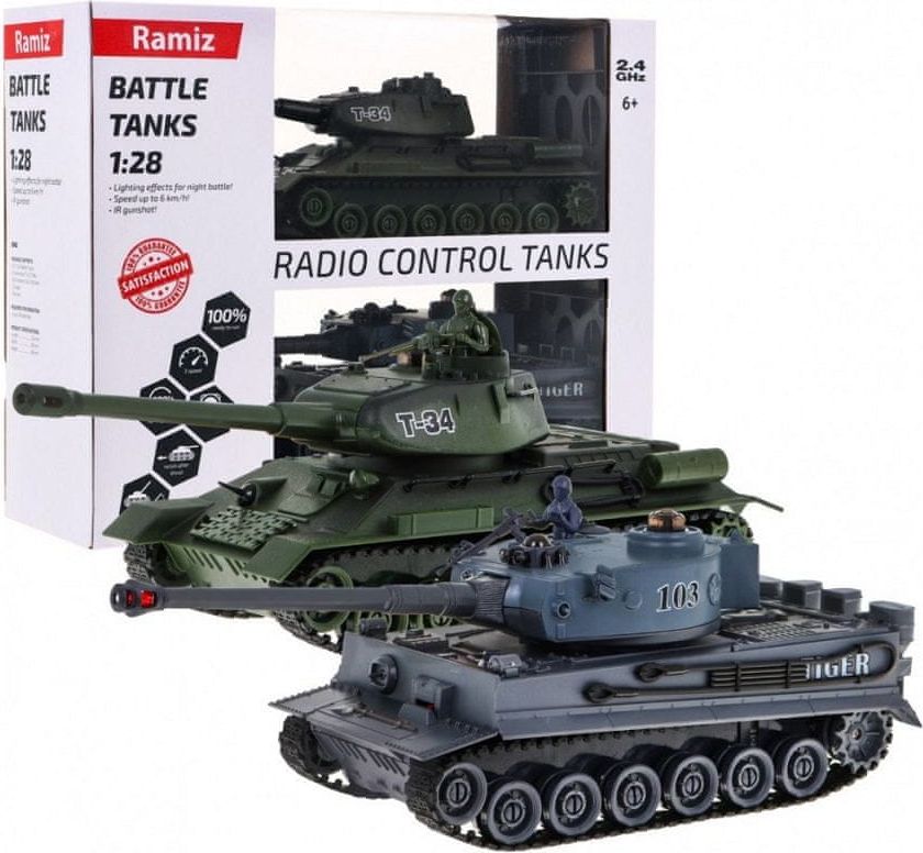 iMex Toys Sada RC Tanků T-34 a Tiger 1:28 - obrázek 1