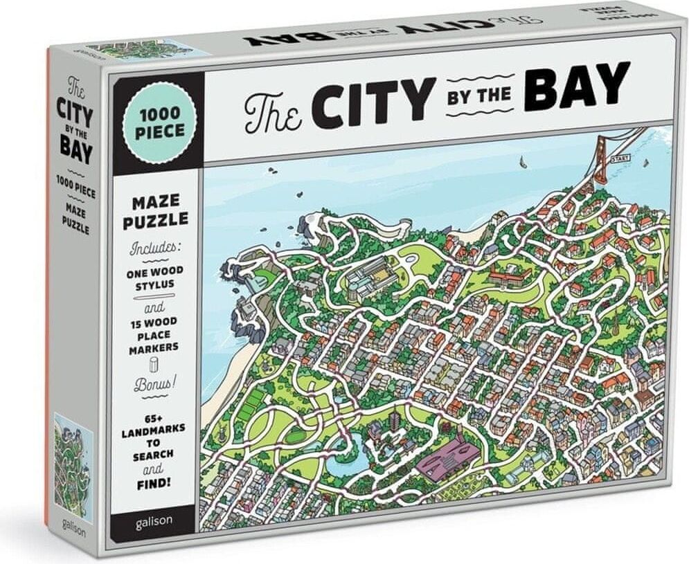 Galison Puzzle Město v zálivu San Francisco 2v1, 1000 dílků - obrázek 1