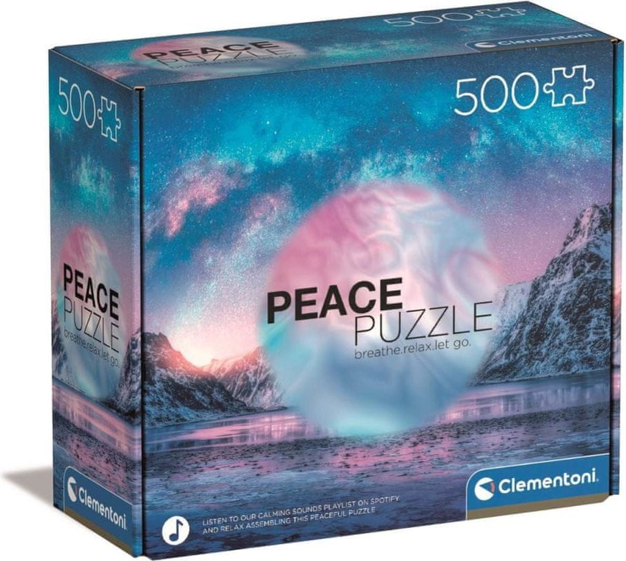Clementoni Peace puzzle: Světle modrá 500 dílků - obrázek 1